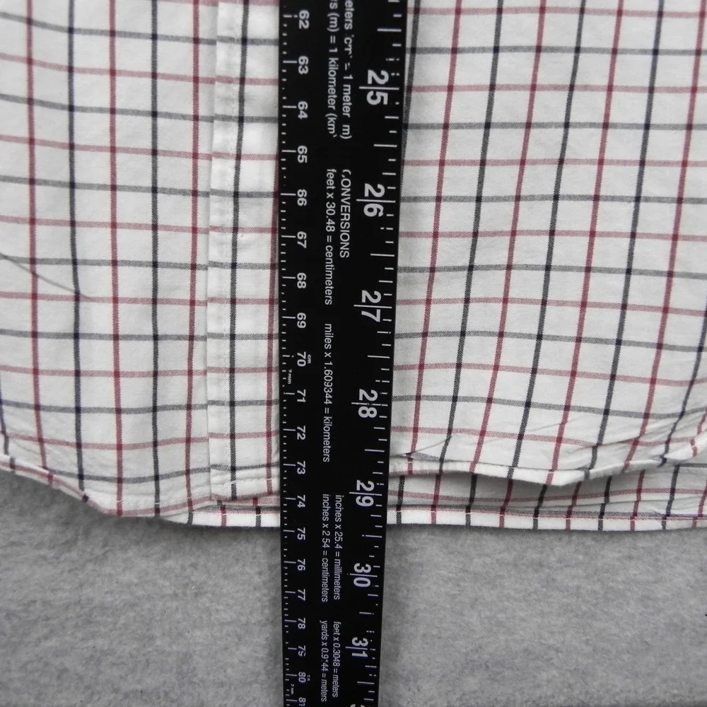 J.Crew Button Up Shirt Mens L Slim Flex Washed Check Long Sleeve Pocket